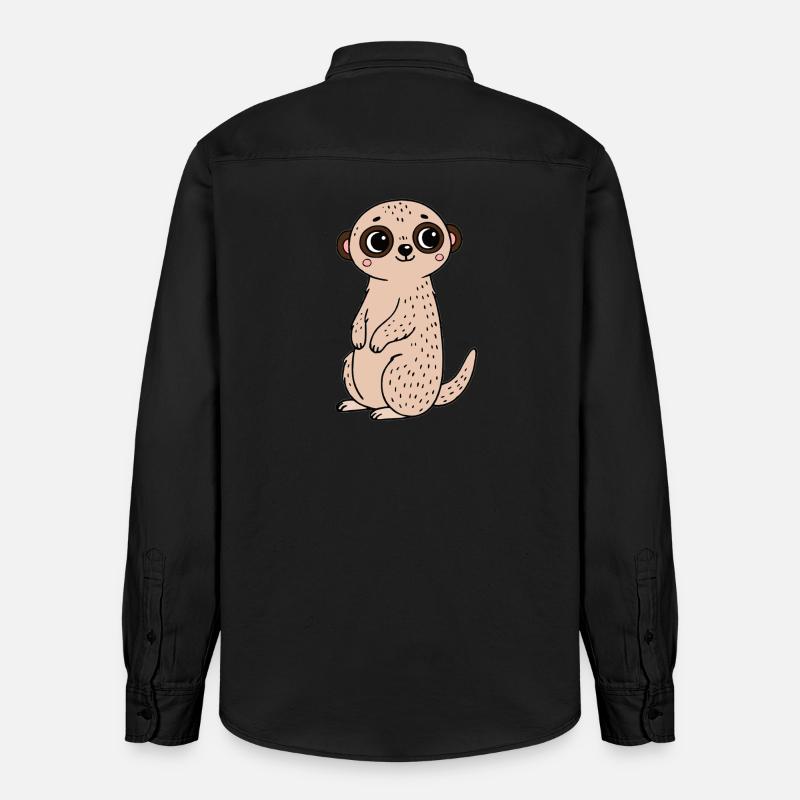 Erdmännchen - Relaxed Fit Unisex Organic Hemd von Stanley/Stella - washed Black