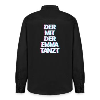Hardtekk Tekk - Relaxed Fit Unisex Organic Shirt by Stanley/Stella - washed black - Back - AI Model Male 178 light (178cm)