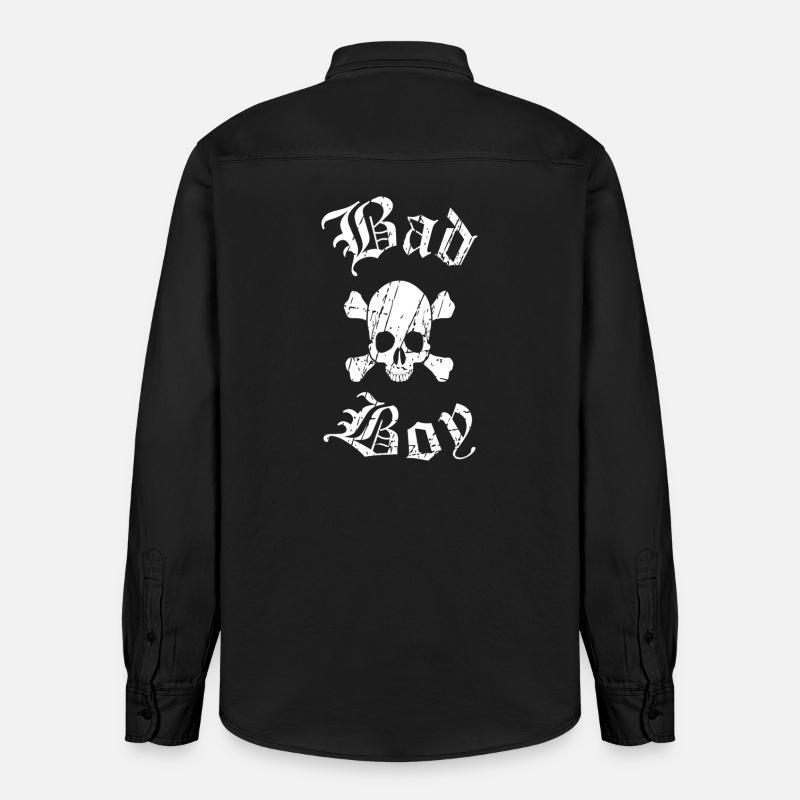 Conception de tatouage de crâne - Chemise unisexe coupe décontractée bio Stanley/Stella - noir délavé