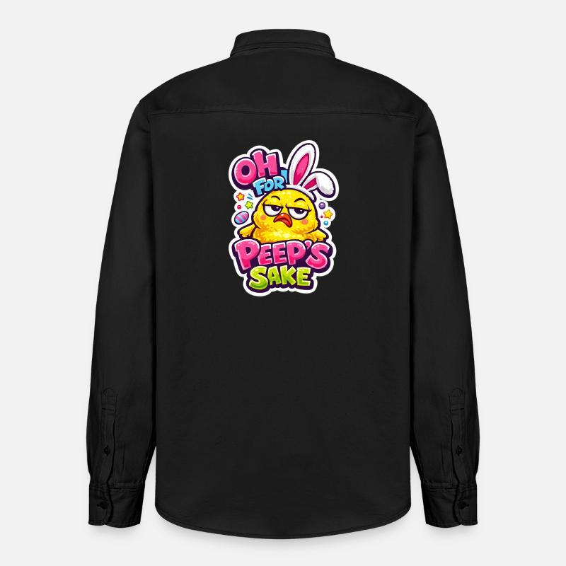 Joyeux Millésime de Pâques - Chemise unisexe coupe décontractée bio Stanley/Stella - noir délavé