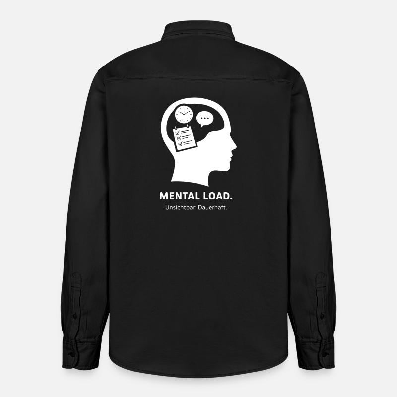 MENTAL LOAD – Unsichtbare Dauerbelastung - Relaxed Fit Unisex Organic Hemd von Stanley/Stella - washed Black