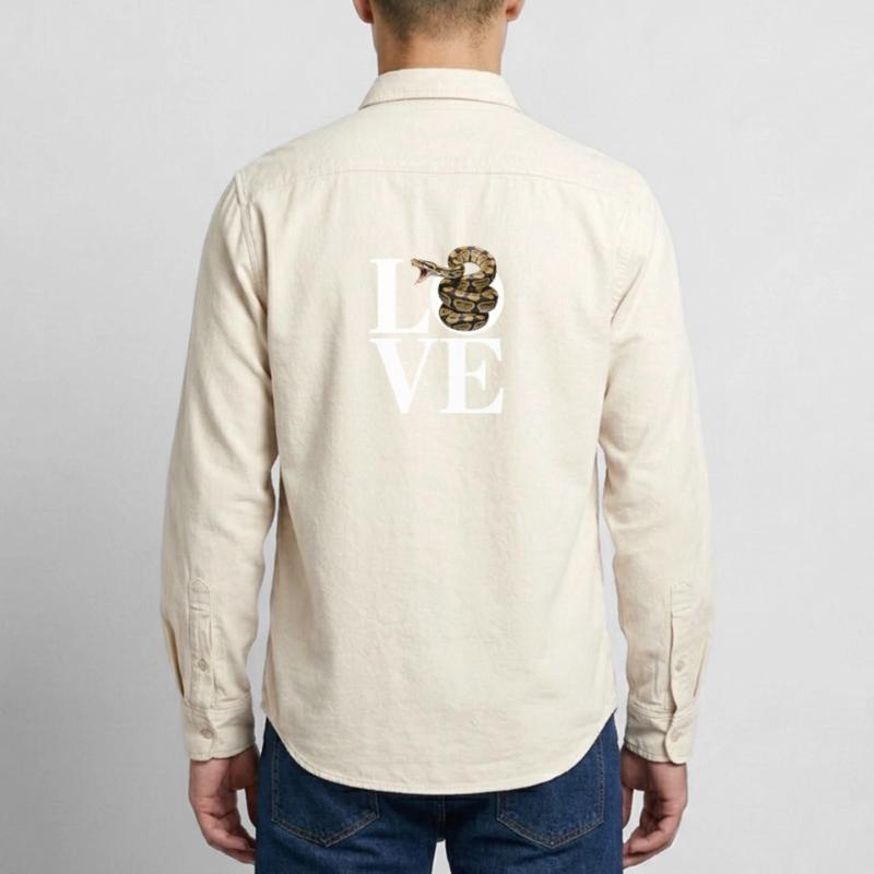 Königspython Schlangen LOVE Terrarium Python Relaxed Fit Unisex Organic Hemd von Stanley/Stella
