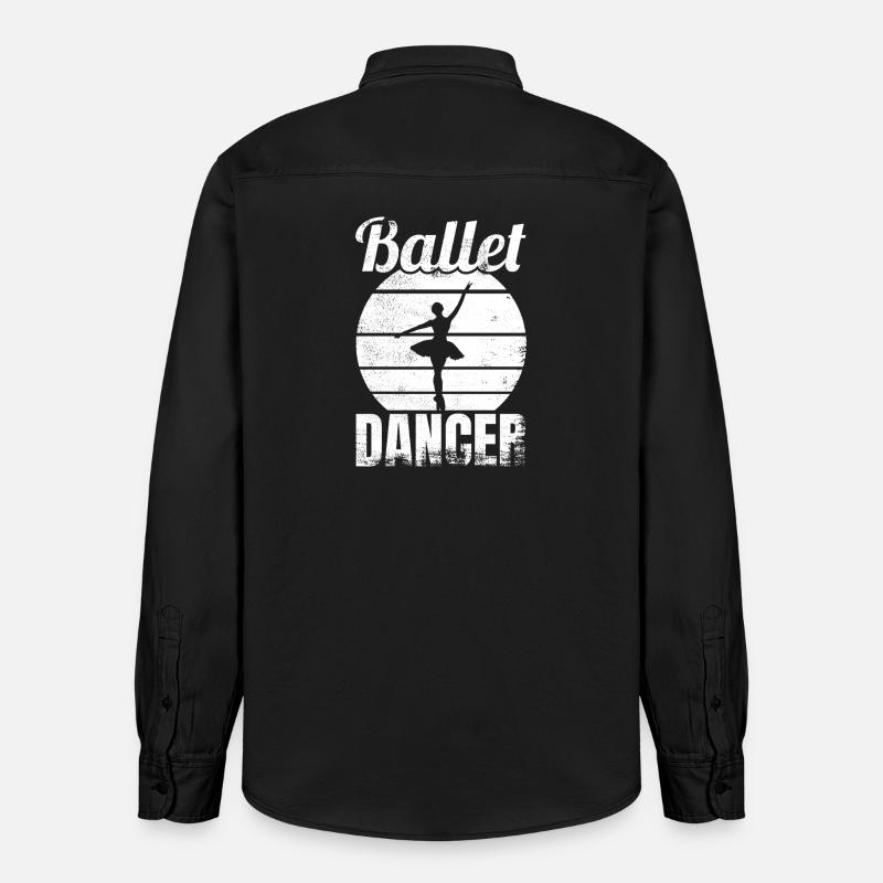 Drôle de danseuse de ballet - Chemise unisexe coupe décontractée bio Stanley/Stella - noir délavé