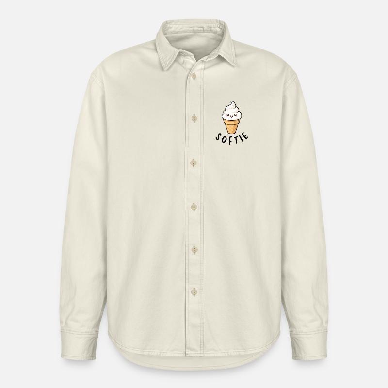 Softie Softeis Lover Eiscreme Icon Geschenk - Relaxed Fit Unisex Organic Hemd von Stanley/Stella - Natur