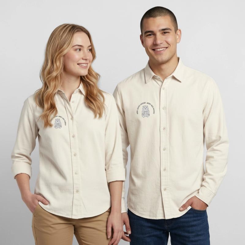 Wer laung sudert, wird ned pudert – Grumpy Coffee Relaxed Fit Unisex Organic Hemd von Stanley/Stella