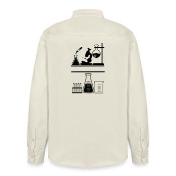 Labor - Relaxed Fit Unisex Organic Hemd von Stanley/Stella - Natur - Hinten - AI Model Male 178 light (178cm)