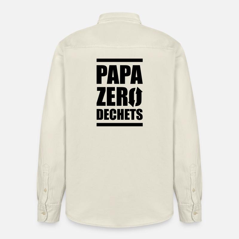 papa zero dechets - Chemise unisexe coupe décontractée bio Stanley/Stella - écru doux
