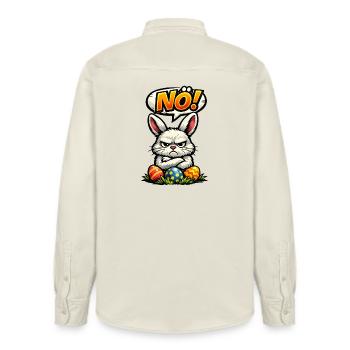 NÖ Hase Ostern Geschenk - Relaxed Fit Unisex Organic Hemd von Stanley/Stella - Natur - Hinten - AI Model Male 178 light (178cm)