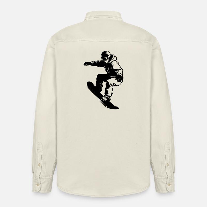 Snowboardeur - Chemise unisexe coupe décontractée bio Stanley/Stella - écru doux