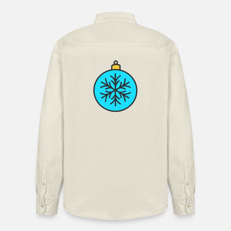 Weihnachtskugel - Relaxed Fit Unisex Organic Hemd von Stanley/Stella - Natur