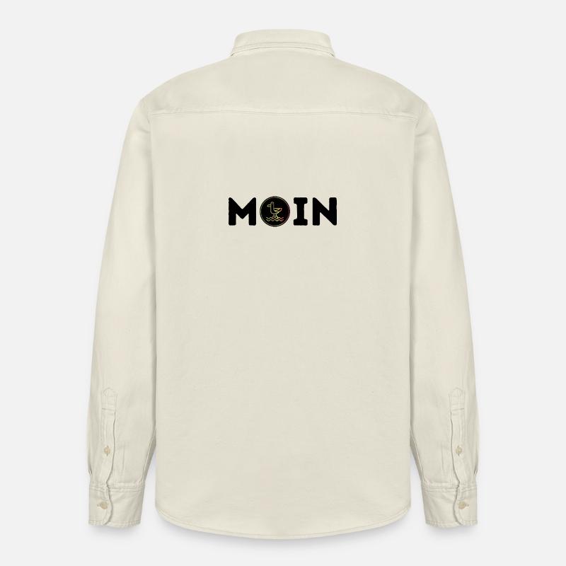 Moin mit Möwe - Relaxed Fit Unisex Organic Hemd von Stanley/Stella - Natur