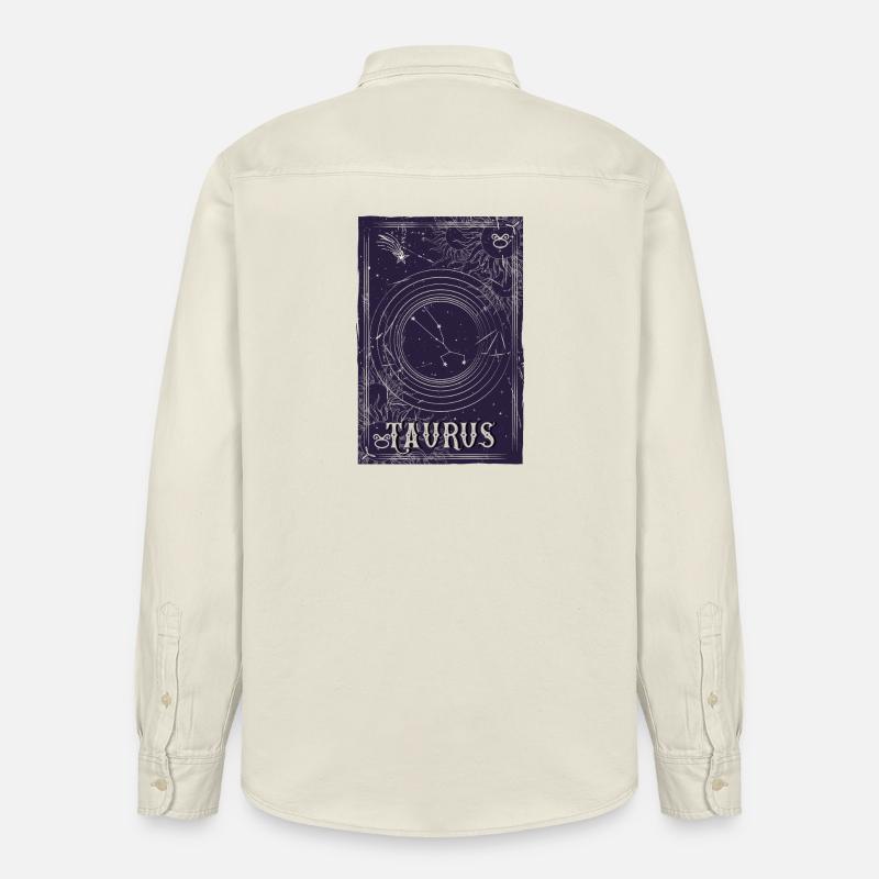 Taurus Sternbild Orbit Design - Relaxed Fit Unisex Organic Hemd von Stanley/Stella - Natur