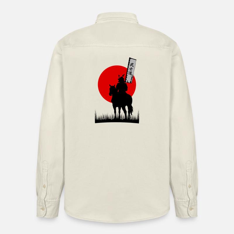 BUSHIDO, SAMURAI-KRIEGER-CODE | 8K SAUBERE SILHOUTTE - Relaxed Fit Unisex Organic Hemd von Stanley/Stella - Natur