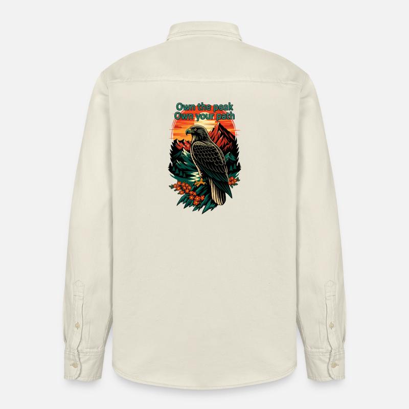 Besitze den Peak Eagle Path - Relaxed Fit Unisex Organic Hemd von Stanley/Stella - Natur