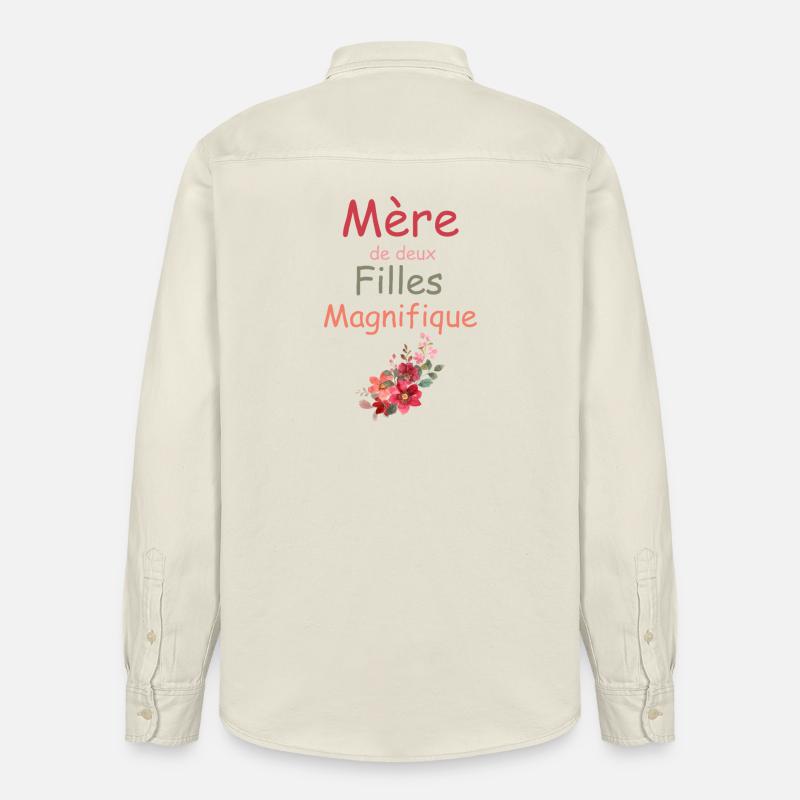 Mutter von zwei wunderschönen Töchtern - Relaxed Fit Unisex Organic Hemd von Stanley/Stella - Natur