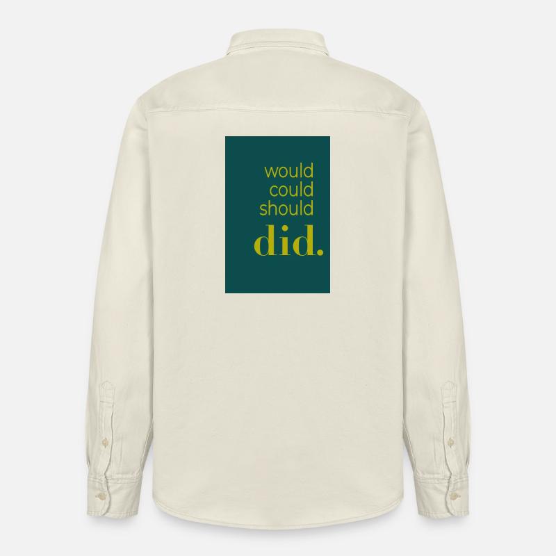 Did should could would Poster Design - Relaxed Fit Unisex Organic Hemd von Stanley/Stella - Natur