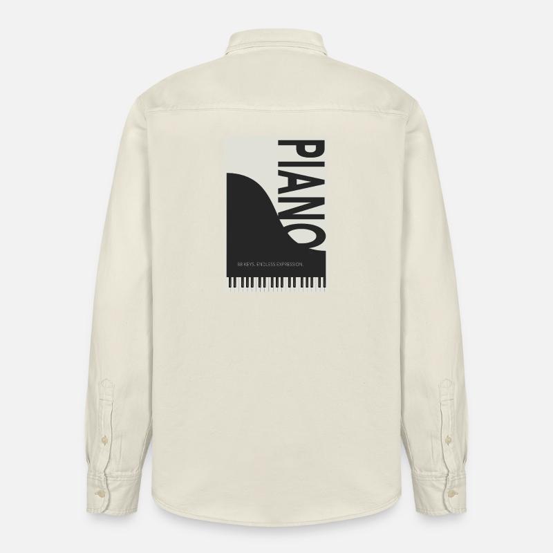 Piano – 88 Keys Endless Expression - Relaxed Fit Unisex Organic Hemd von Stanley/Stella - Natur