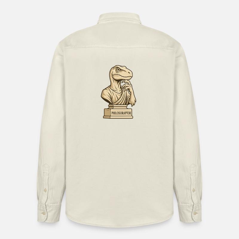 Philosoraptor - Relaxed Fit Unisex Organic Shirt by Stanley/Stella - soft Ecru