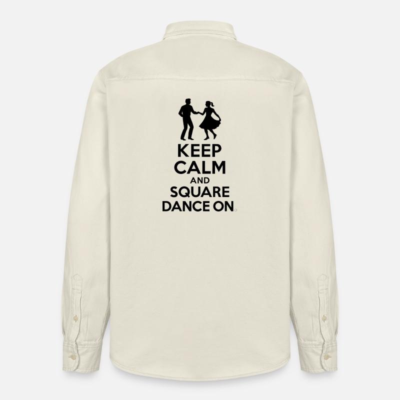 Keep Calm and Square Dance On - Relaxed Fit Unisex Organic Hemd von Stanley/Stella - Natur
