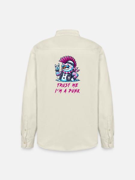 Punk Snowman – Trust Me - Relaxed Fit Unisex Organic Hemd von Stanley/Stella - Natur