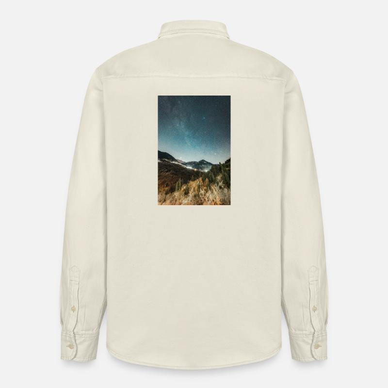Die Milchstraße oberhalb der Agrafa-Berge - Relaxed Fit Unisex Organic Hemd von Stanley/Stella - Natur