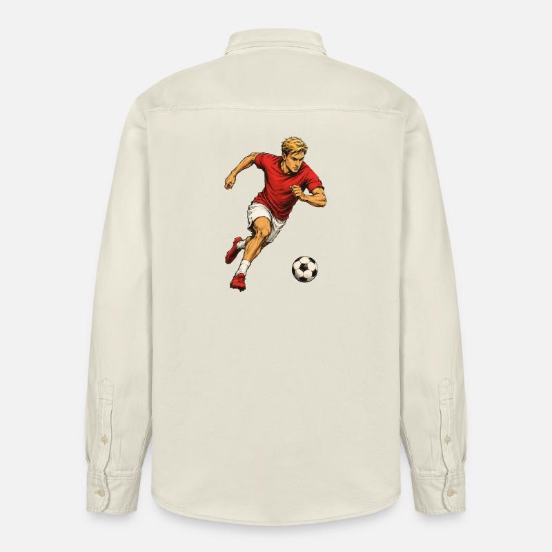 Sprints de footballeur - Chemise unisexe coupe décontractée bio Stanley/Stella - écru doux