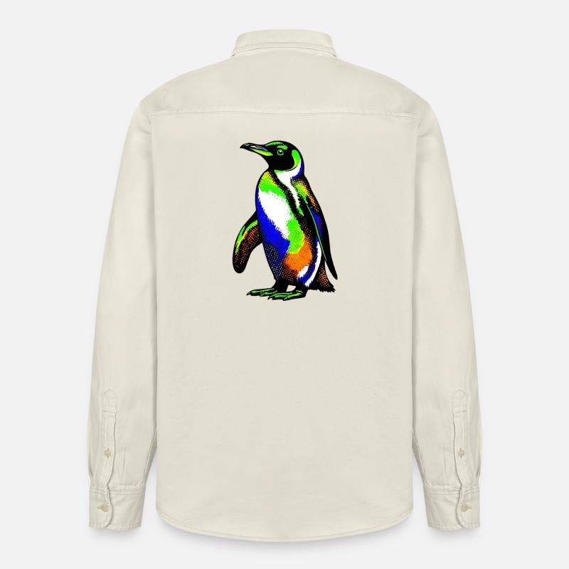 Pinguin - Relaxed Fit Unisex Organic Hemd von Stanley/Stella - Natur