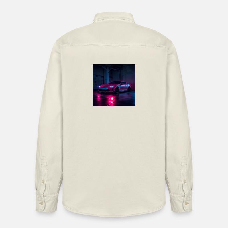 Neon Night Drift Auto - Relaxed Fit Unisex Organic Hemd von Stanley/Stella - Natur
