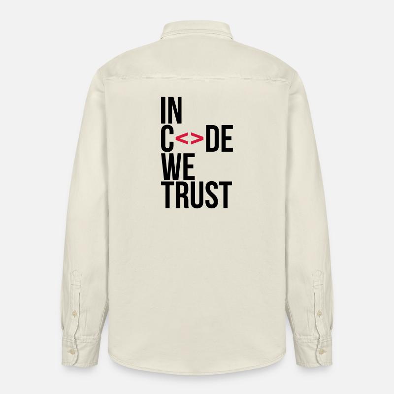 in code we trust ! - Chemise unisexe coupe décontractée bio Stanley/Stella - écru doux