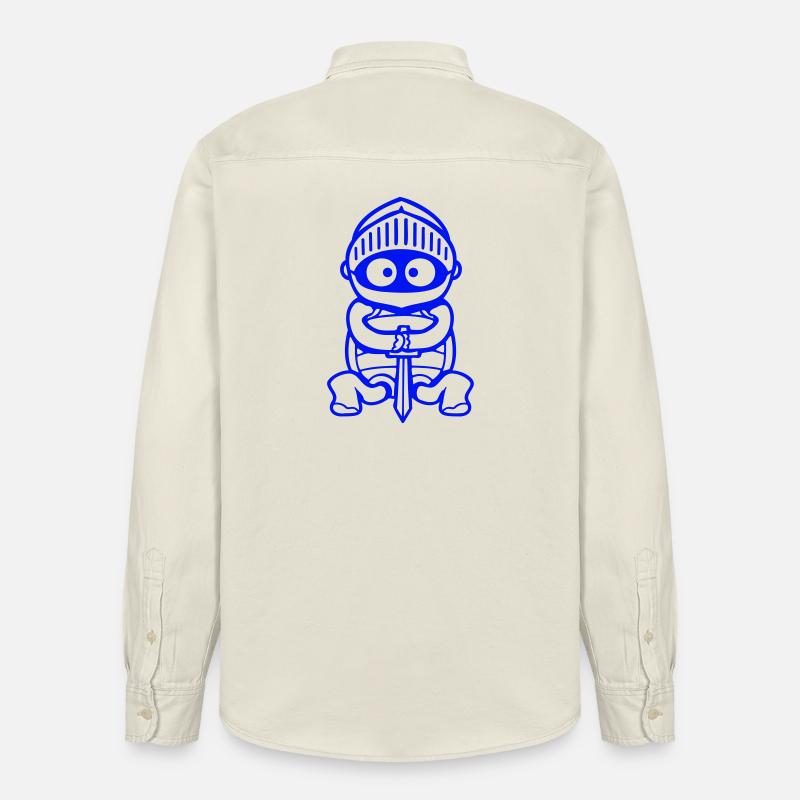 Turtle Knight Épée Fighter Armure Casque - Chemise unisexe coupe décontractée bio Stanley/Stella - écru doux