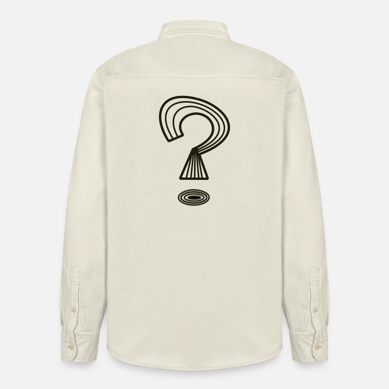 Point d’interrogation de Cean - Chemise unisexe coupe décontractée bio Stanley/Stella - écru doux