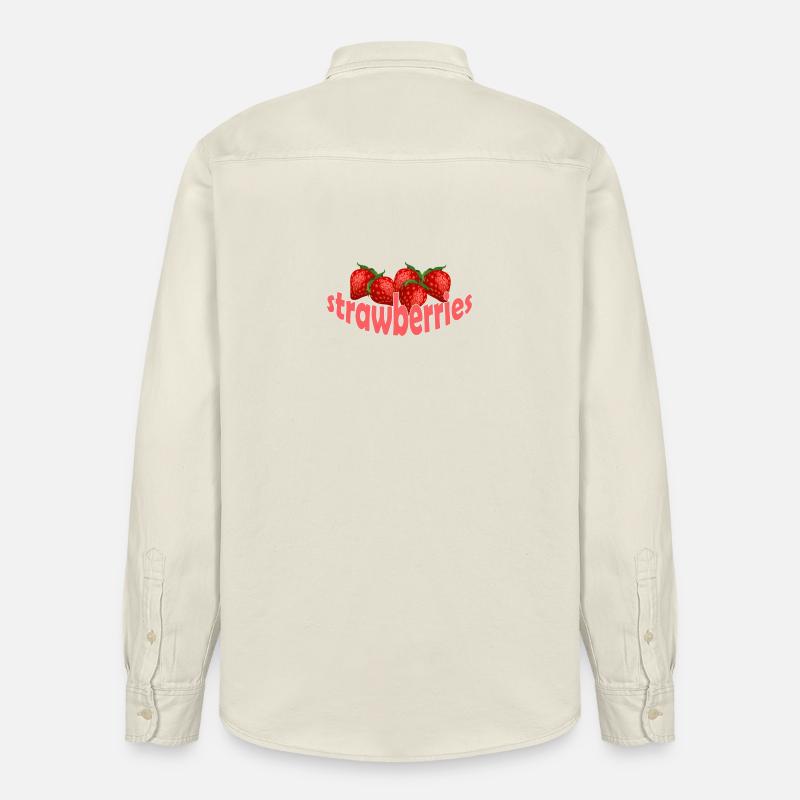 STRAWBEERIES - Relaxed Fit Unisex Organic Hemd von Stanley/Stella - Natur