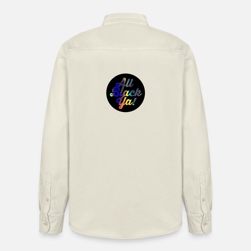 All Black Ya Gradient Script - Relaxed Fit Unisex Organic Shirt by Stanley/Stella - soft Ecru