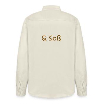 Soß(e) - Relaxed Fit Unisex Organic Hemd von Stanley/Stella - Natur - Hinten - AI Model Male 178 light (178cm)