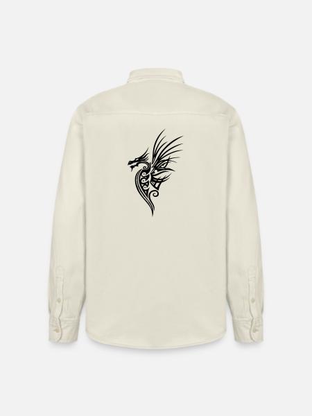 Great fantasy dragon with wings. - Relaxed Fit Unisex Organic Shirt by Stanley/Stella - soft Ecru