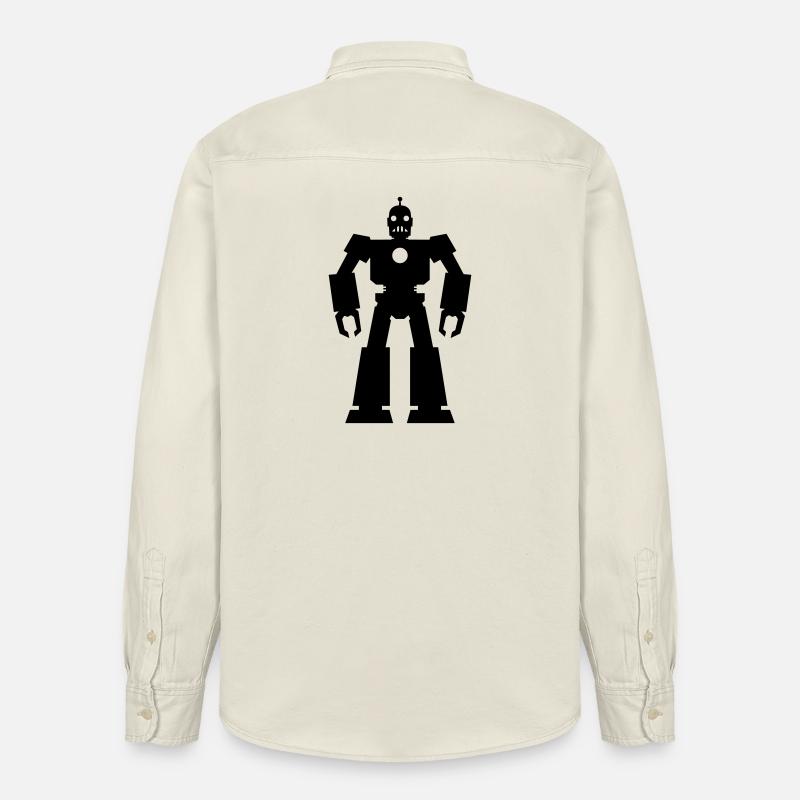 Robots – AI Technology Sci-Fi Nerd Design - Relaxed Fit Unisex Organic Shirt by Stanley/Stella - soft Ecru