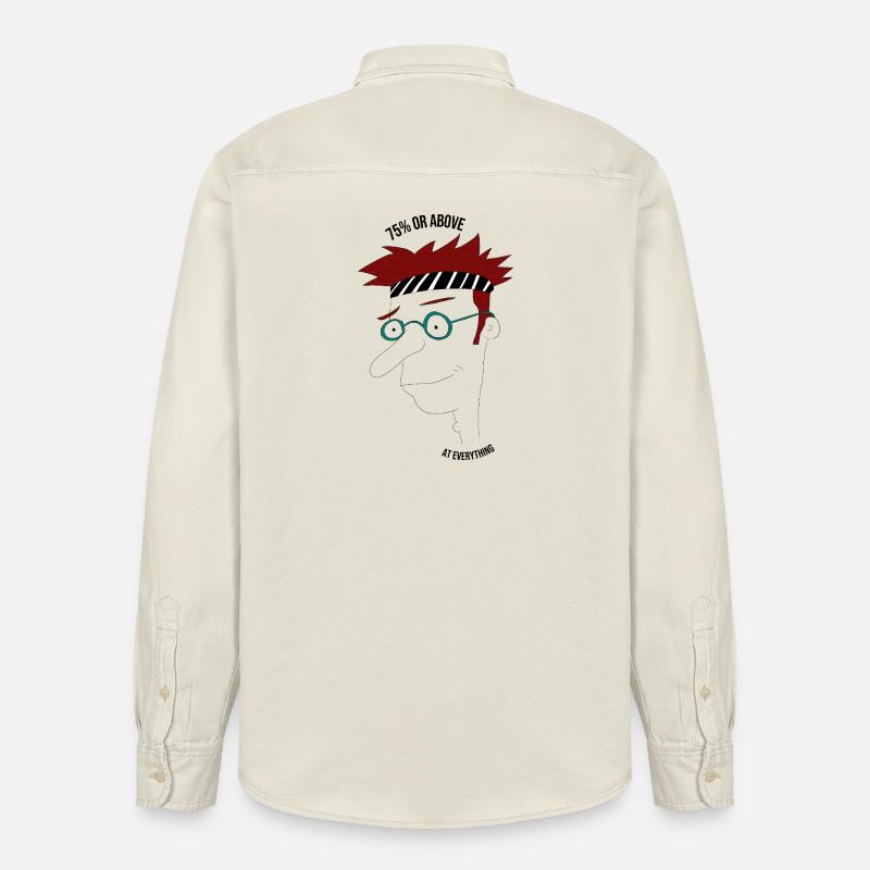 75 % oder mehr in allem, Mann - Relaxed Fit Unisex Organic Hemd von Stanley/Stella - Natur