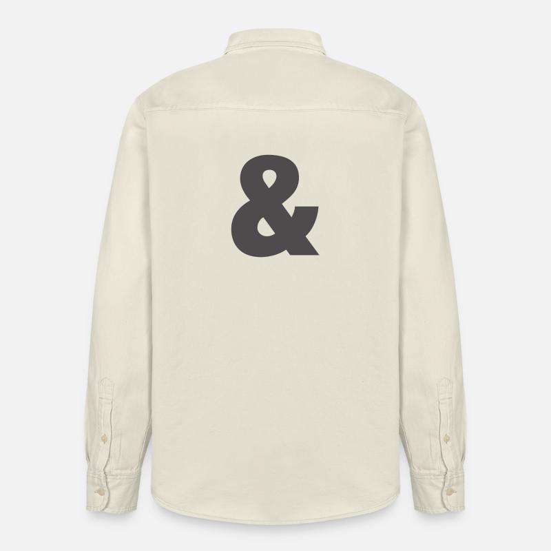 Impression du Glyphe Ampersand en gras - Chemise unisexe coupe décontractée bio Stanley/Stella - écru doux