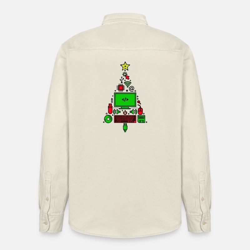 Code Computer Code Debug Skripting Programmierer - Relaxed Fit Unisex Organic Hemd von Stanley/Stella - Natur