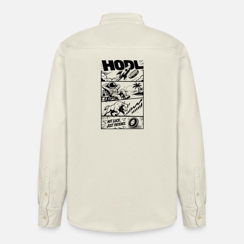Mème Crypto Rocket HODL - Chemise unisexe coupe décontractée bio Stanley/Stella - écru doux