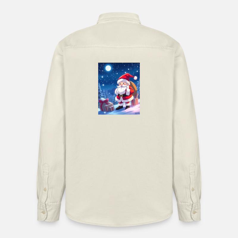 Weihnachts man mit Geschenke Sack - Relaxed Fit Unisex Organic Hemd von Stanley/Stella - Natur