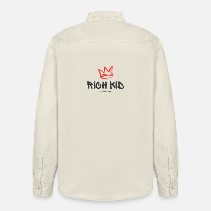 Rich Kid Alsergrund - Chemise unisexe coupe décontractée bio Stanley/Stella - écru doux