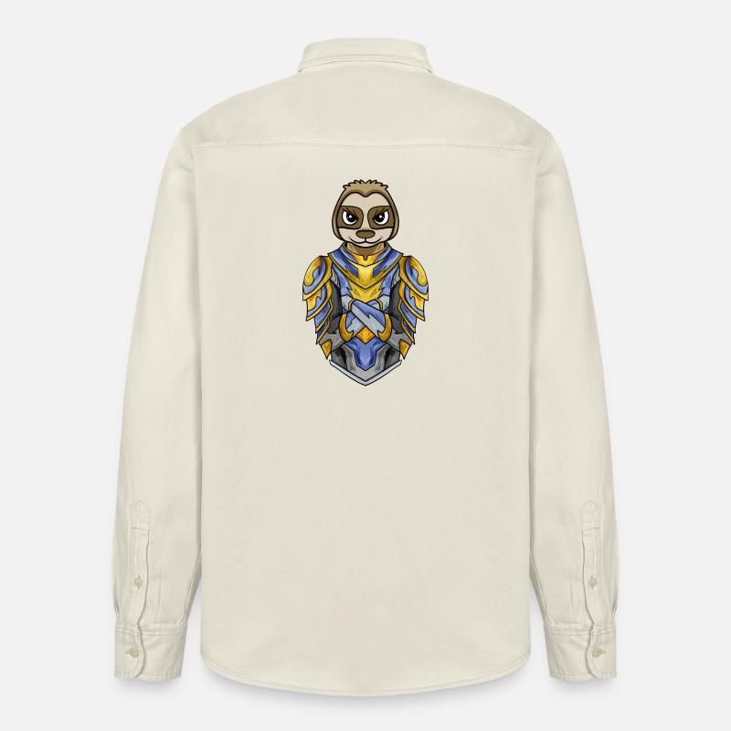 Knight Sloth cool - Chemise unisexe coupe décontractée bio Stanley/Stella - écru doux