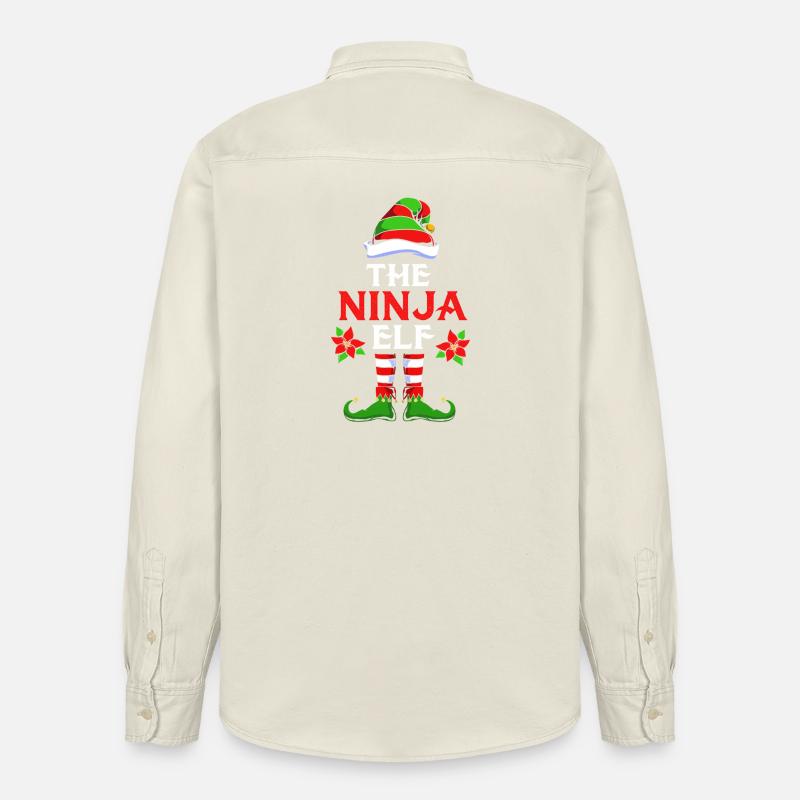 Elfe Elfe Cadeau de Noël Ninja - Chemise unisexe coupe décontractée bio Stanley/Stella - écru doux