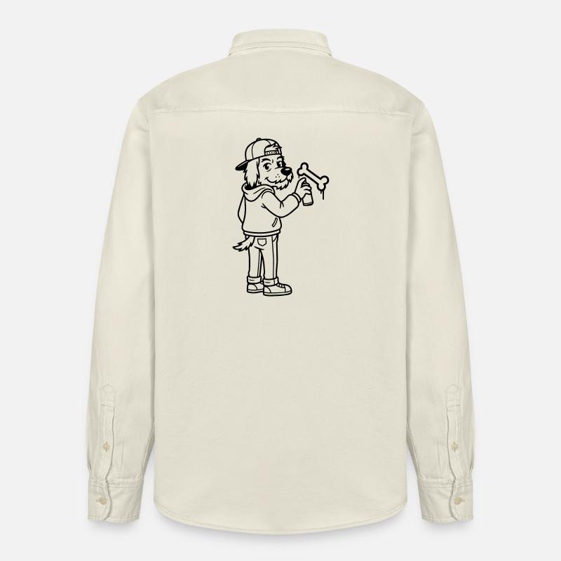 Graffiti d’art urbain - Chemise unisexe coupe décontractée bio Stanley/Stella - écru doux