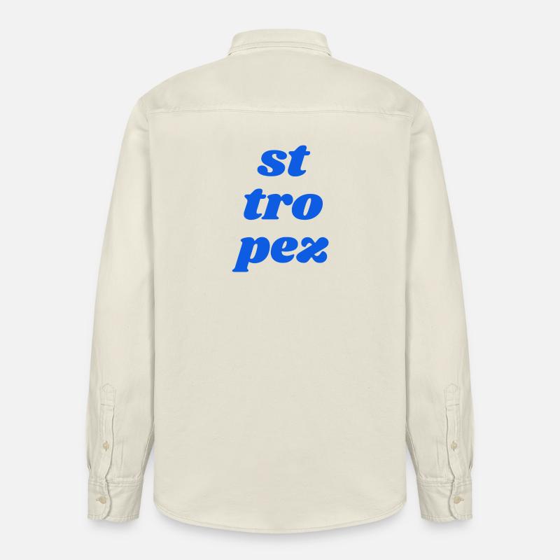 St Tro Pez - Chemise unisexe coupe décontractée bio Stanley/Stella - écru doux