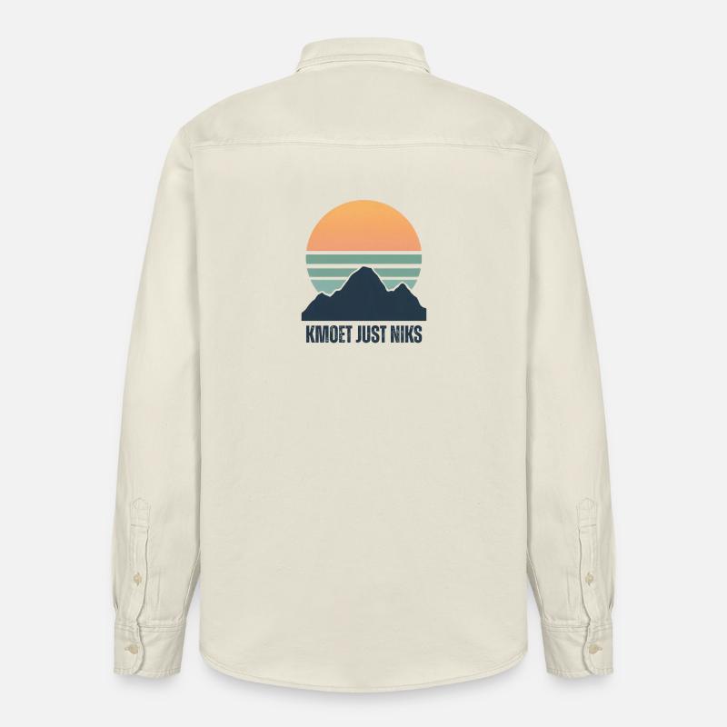 Kmoet just nothing, Antwerp dialect Shirts - Relaxed Fit Unisex Organic Shirt by Stanley/Stella - soft Ecru
