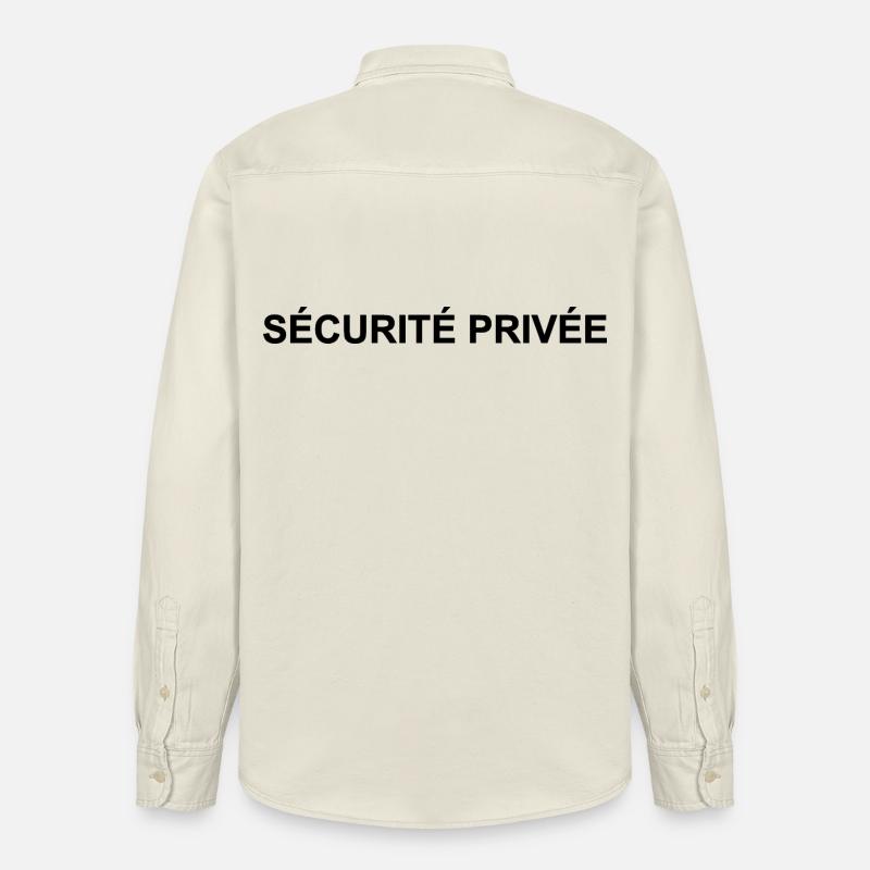 Sécurité Privée | Agent de sécurité - Chemise unisexe coupe décontractée bio Stanley/Stella - écru doux