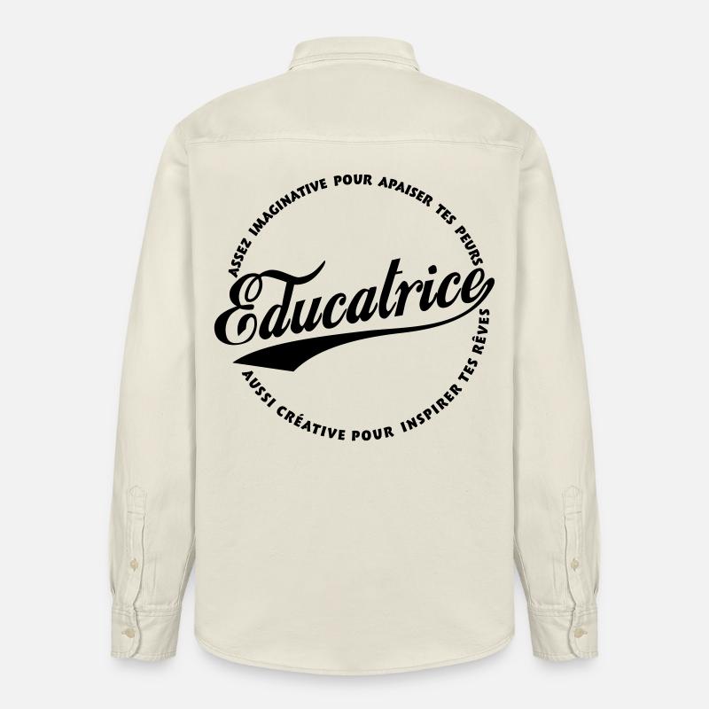 Éducatrice Imaginative et créative - Chemise unisexe coupe décontractée bio Stanley/Stella - écru doux