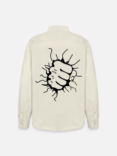 Faustschlag Faust Fäustling Punch - Relaxed Fit Unisex Organic Hemd von Stanley/Stella - Natur